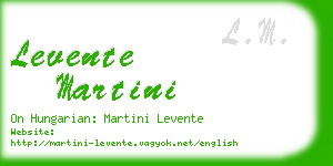 levente martini business card